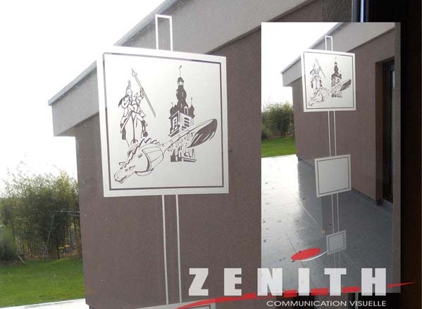 Glass Decor, film “effet sablé”, pare vue “effet sablé” ou “effet givré”, Décoration de vitre, pour commerçants et particuliers, Zénith Communication Visuelle, Lettrage – Image, Enseignes, VItres effet sablé, Décors, Illustration, Havay, Quévy, Mons, Hainautt, Bruxelles, Soignies, La louvière, Namur, Charleroi, Tournai, Liège, Wallonie